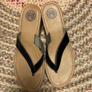 SO cork wedge sandal size 9